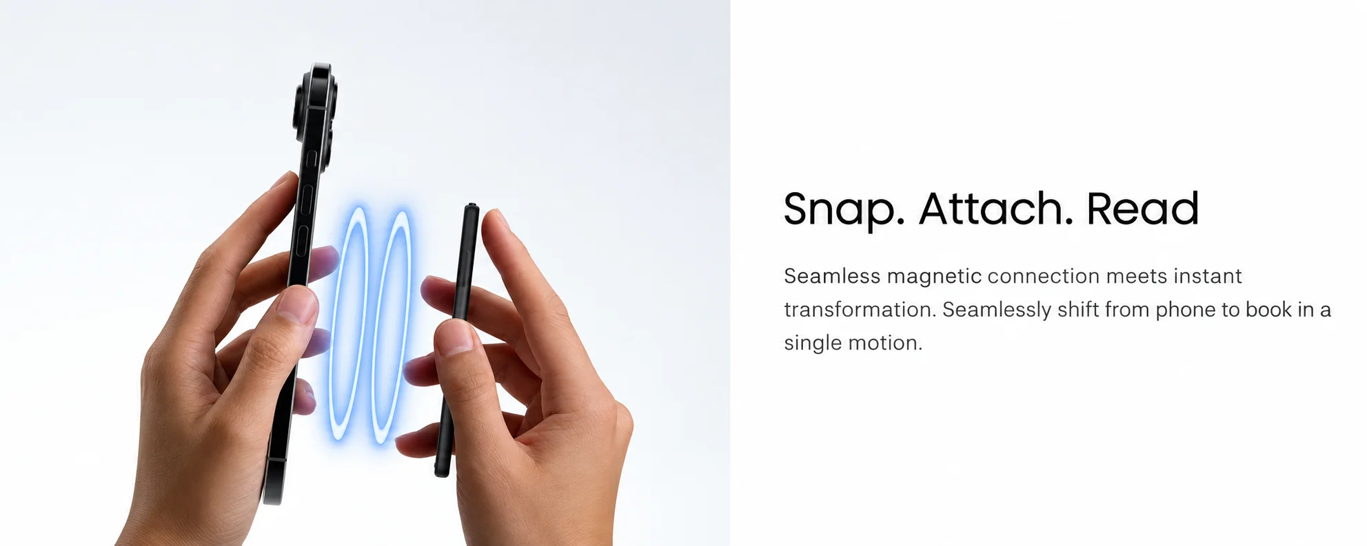 XTEINK X3 magnetic smartphone attachment feature graphic