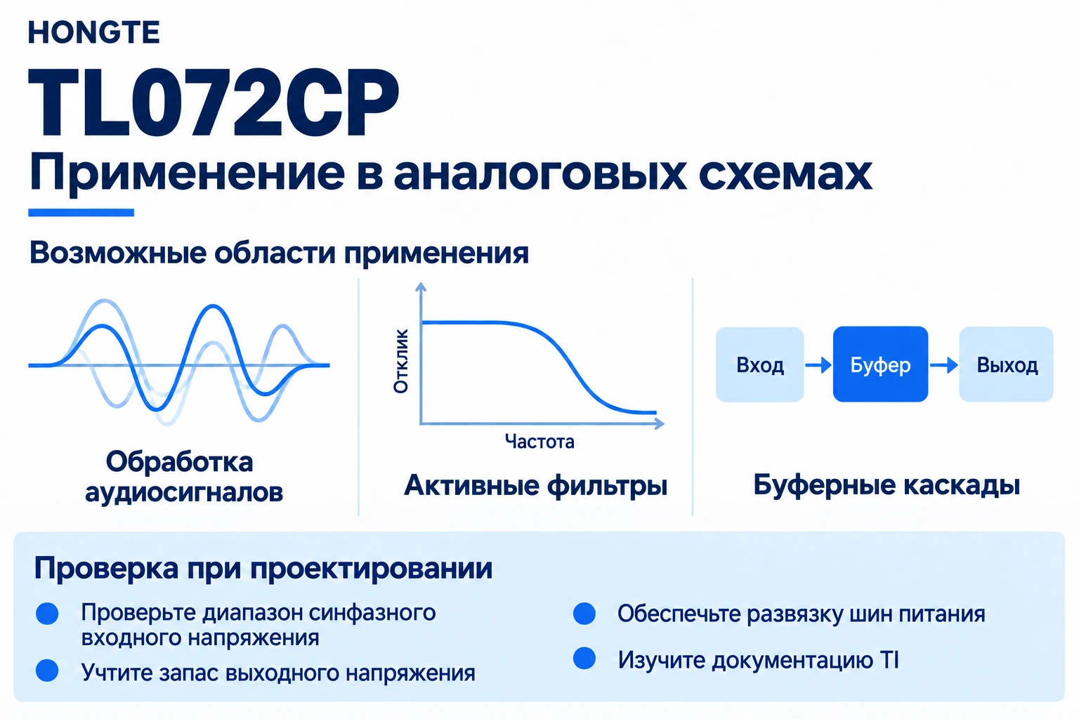TL072CP — применение в аналоговых схемах