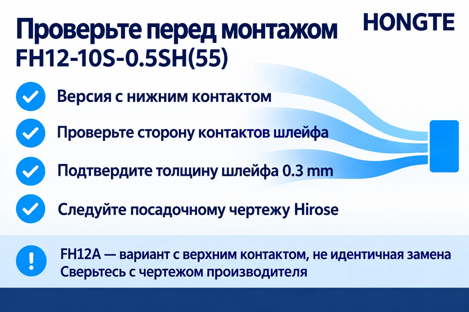 FH12-10S-0.5SH(55) — проверка перед монтажом