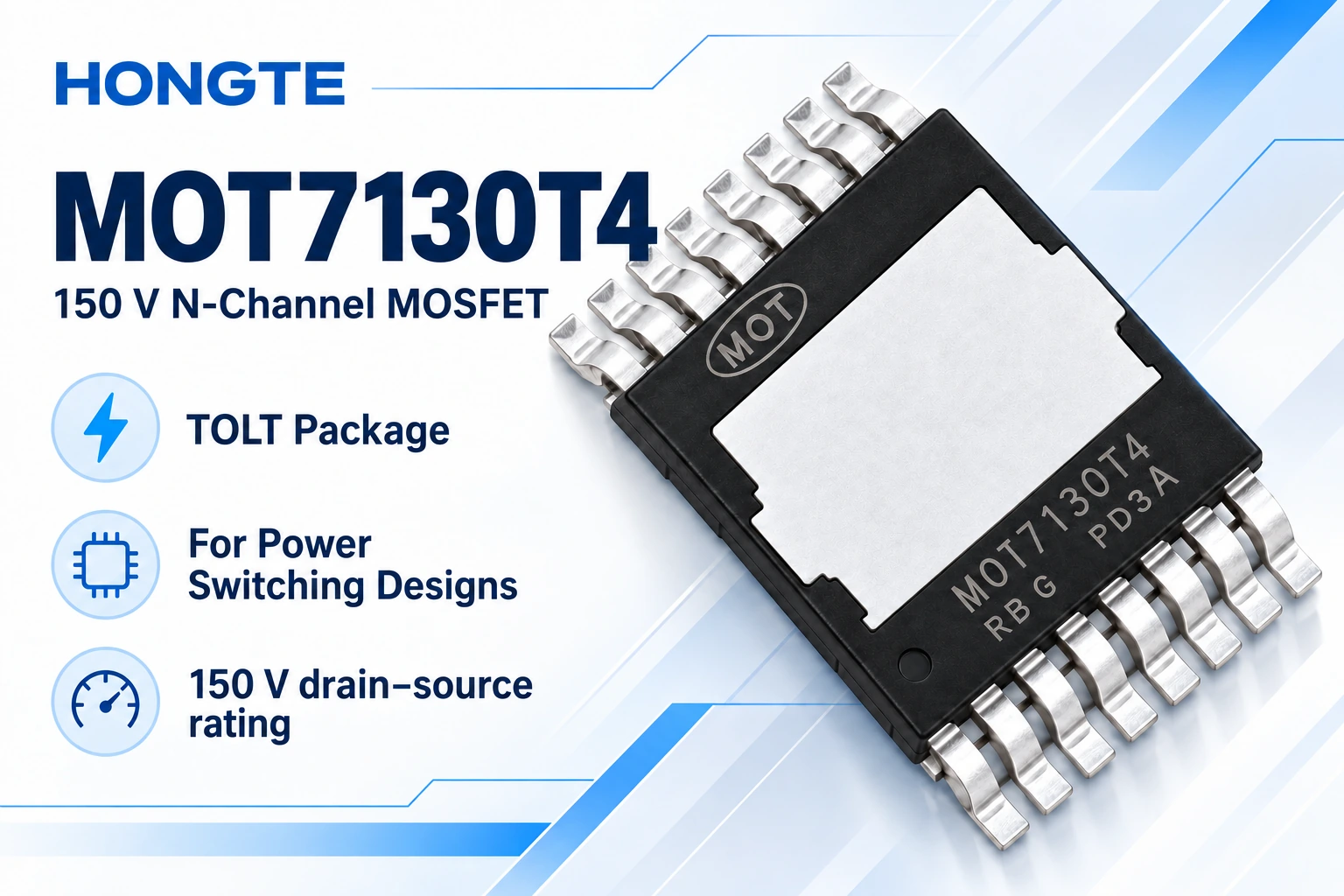 MOT7130T4 150 V N-channel MOSFET in a TOLT package