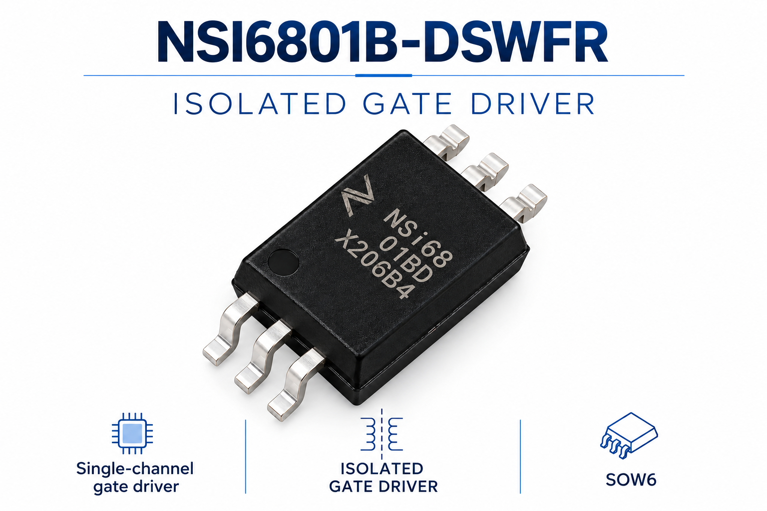 NSI6801B-DSWFR single-channel isolated gate driver