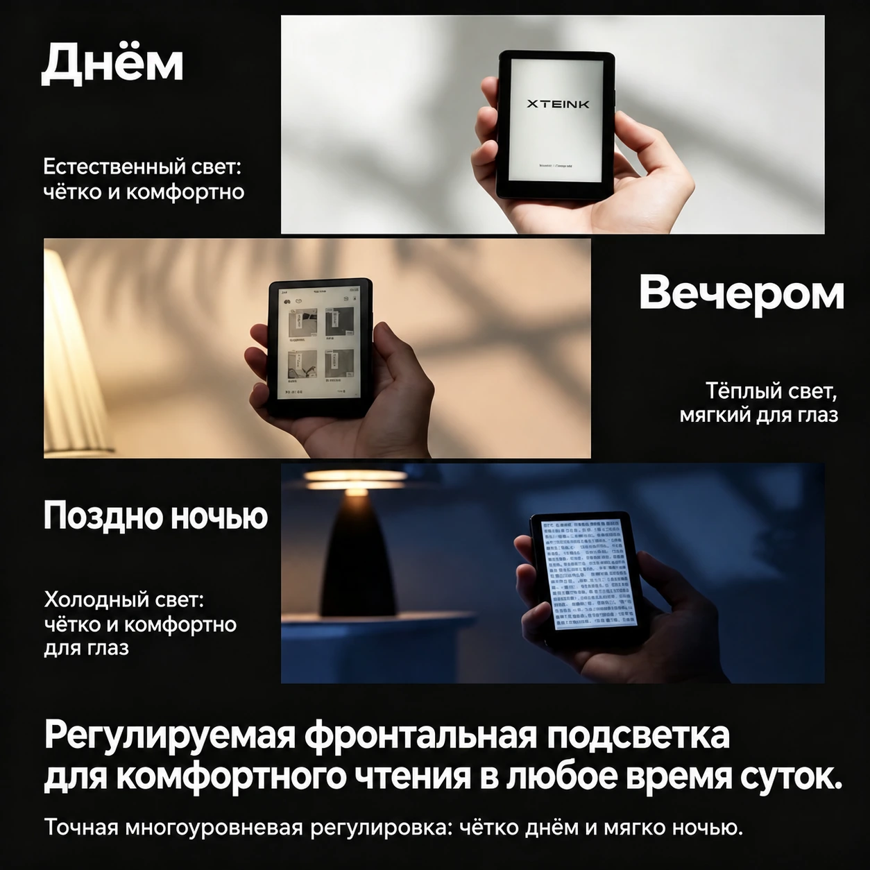 Xteink S4 — регулируемая подсветка для чтения днём и ночью