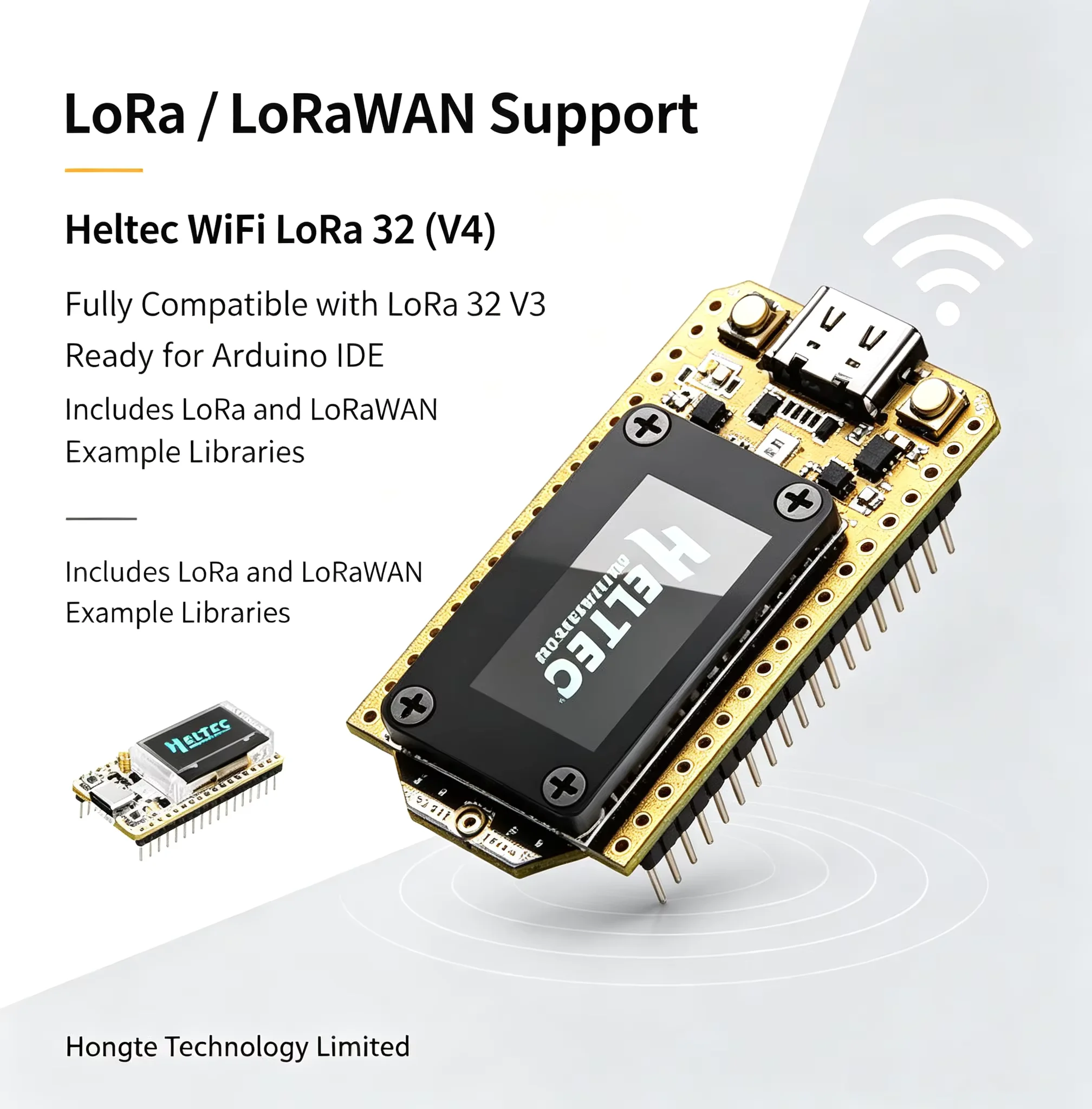 Heltec WiFi LoRa 32 V4 LoRa development features